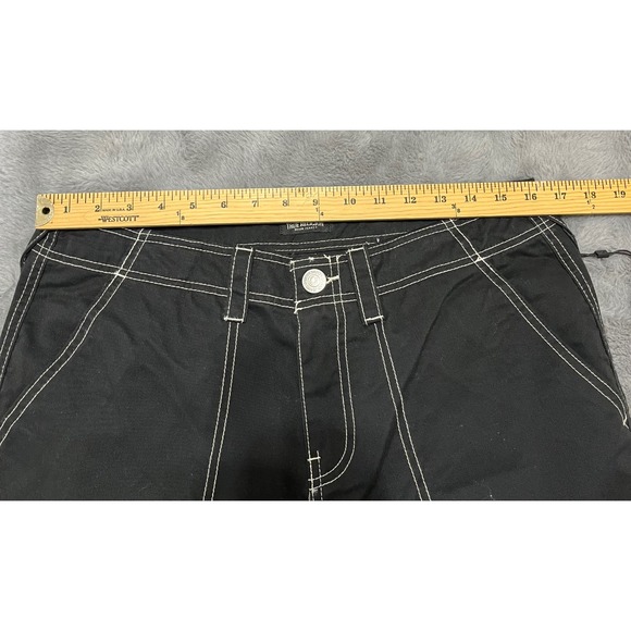 True Religion Womens Black Military SN Cargo Pants Size 30 Contrast Stitch - Picture 6 of 7